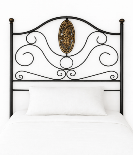 878-OD-090 Cabezal de 90cms. decoración en el centro con placa bronce 878-OD-090 Cabezal de 90cms. decoración en el centro con placa bronce